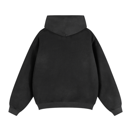 A Sheppard Two-way Zipper Boxy Fleece Hoodie