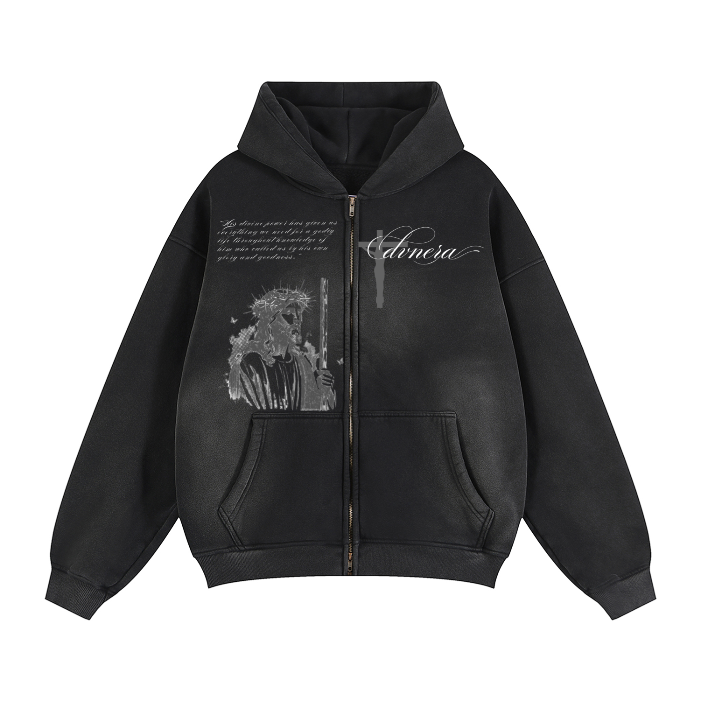 The Sheppard Two-way Zipper Boxy Fleece Hoodie