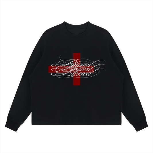 Blessed Waffle Boxy Long Sleeve