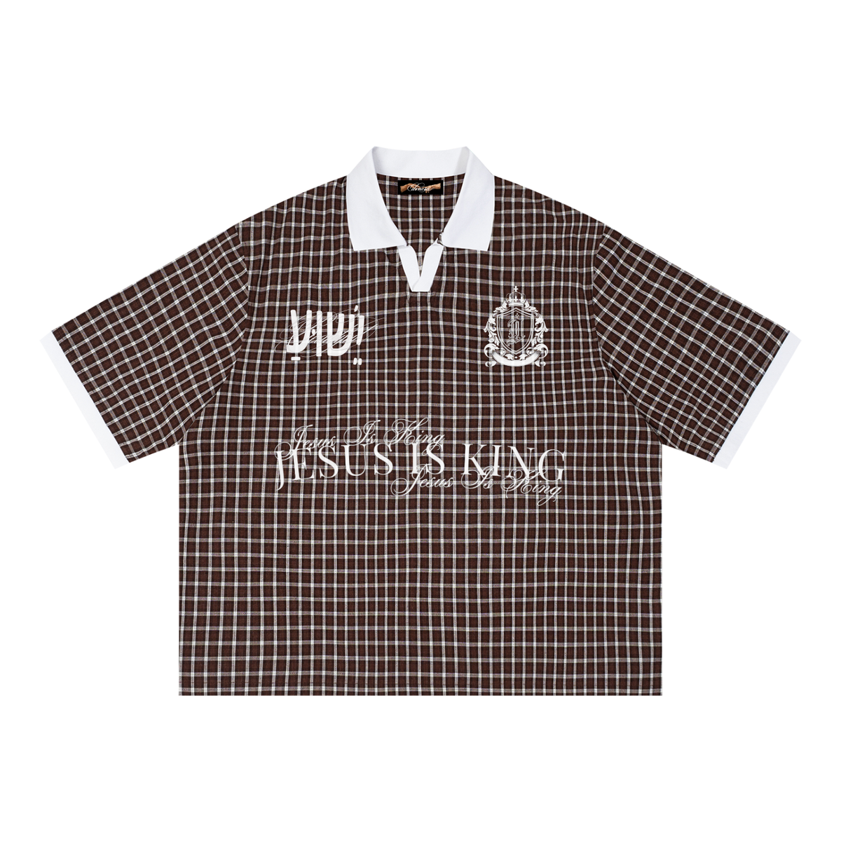 "Beautiful YHWH" Boxy Plaid Polo Shirt