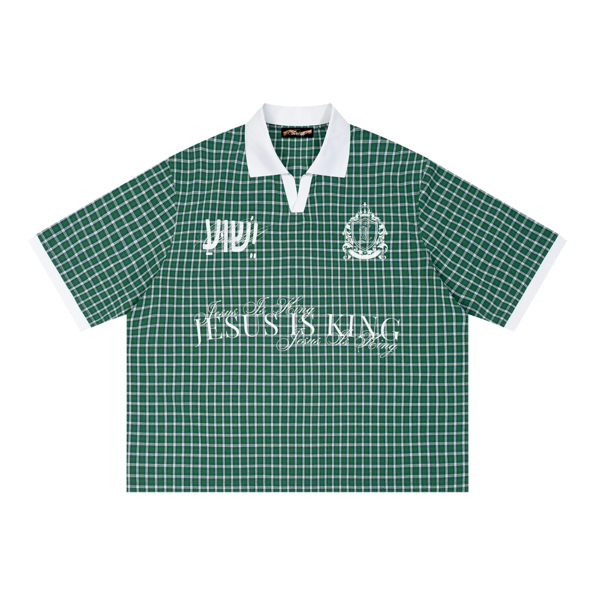 "Beautiful YHWH" Boxy Plaid Polo Shirt