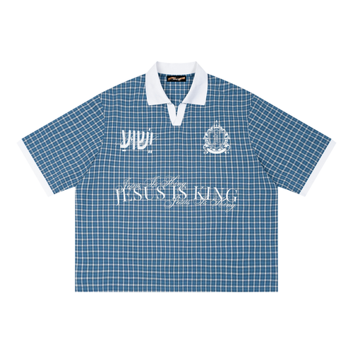 "Beautiful YHWH" Boxy Plaid Polo Shirt