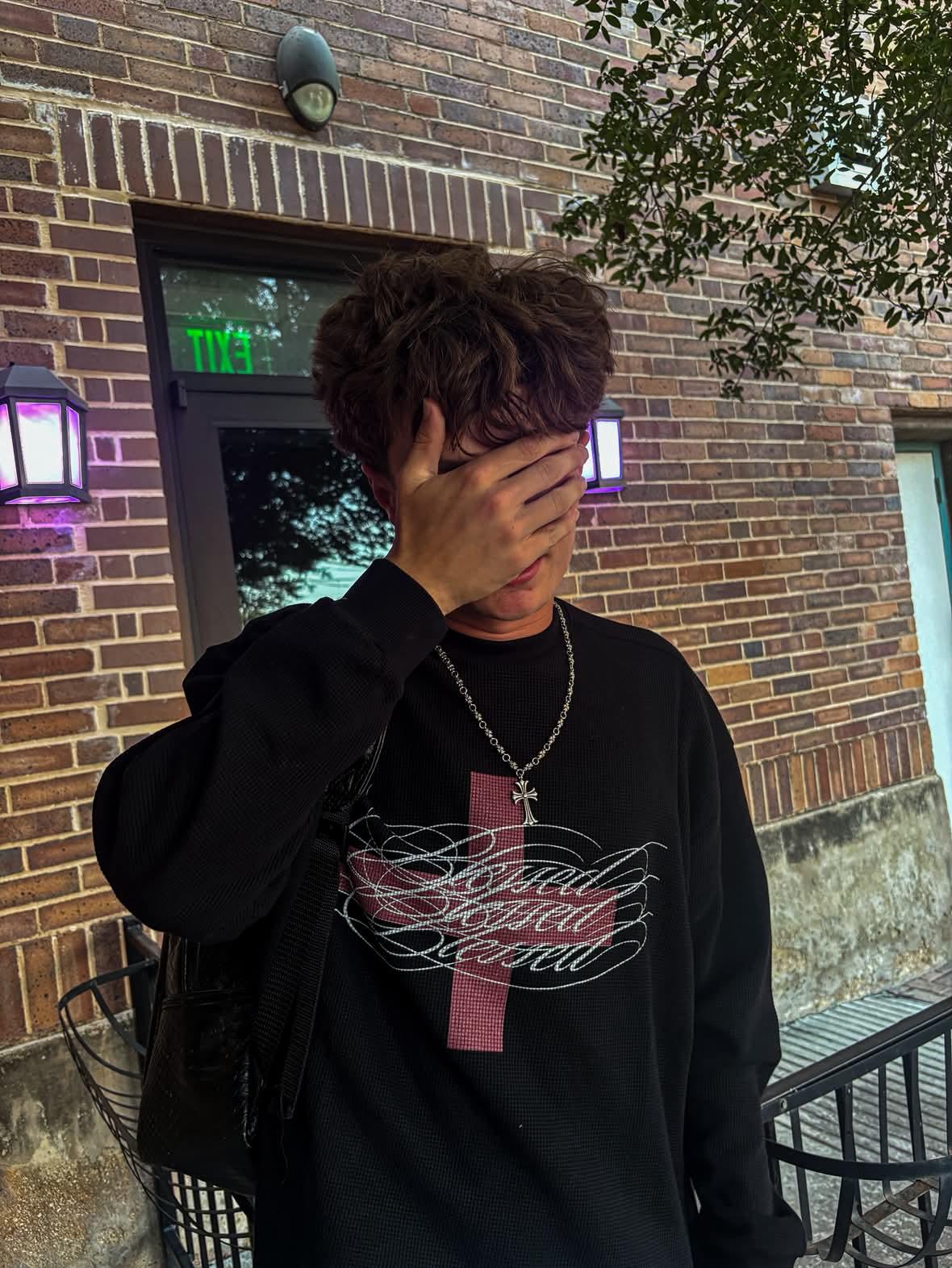 Blessed Waffle Boxy Long Sleeve